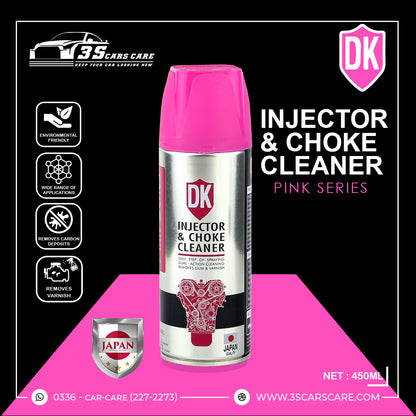 Injector & Choke Cleaner 450ml – Dual Action Spray | Japan Quality | Gum & Varnish Remover | DK Pink Series