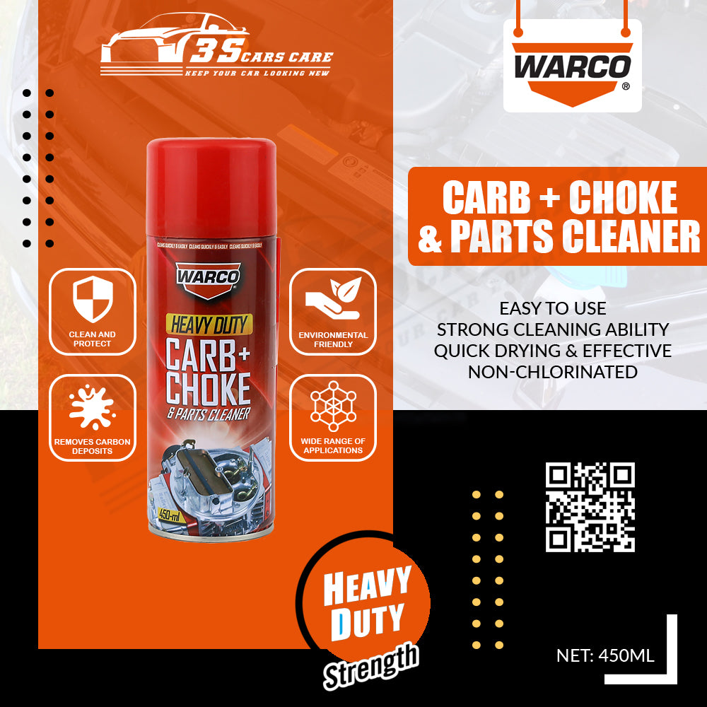 Heavy Duty Carb & Choke Cleaner Spray – 450ml | Throttle Body, Injector & Parts Cleaner WARCO