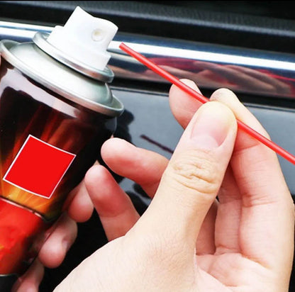 Spray Can Red Plastic Straws - Tip Extension Tubes for Automotive Lubricant, Cleaner, Penetrating Oil