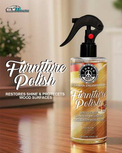 Furniture Polish – Wood Cleaner & Shine Protector | THREE GUYS - German Engineered