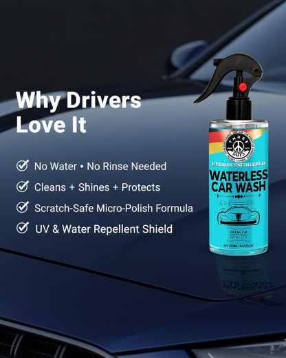 Waterless Car Wash – Shine, Clean & Protect - No Rinse – Eco-Friendly Car Cleaner & Polish | THREE GUYS - German Engineered