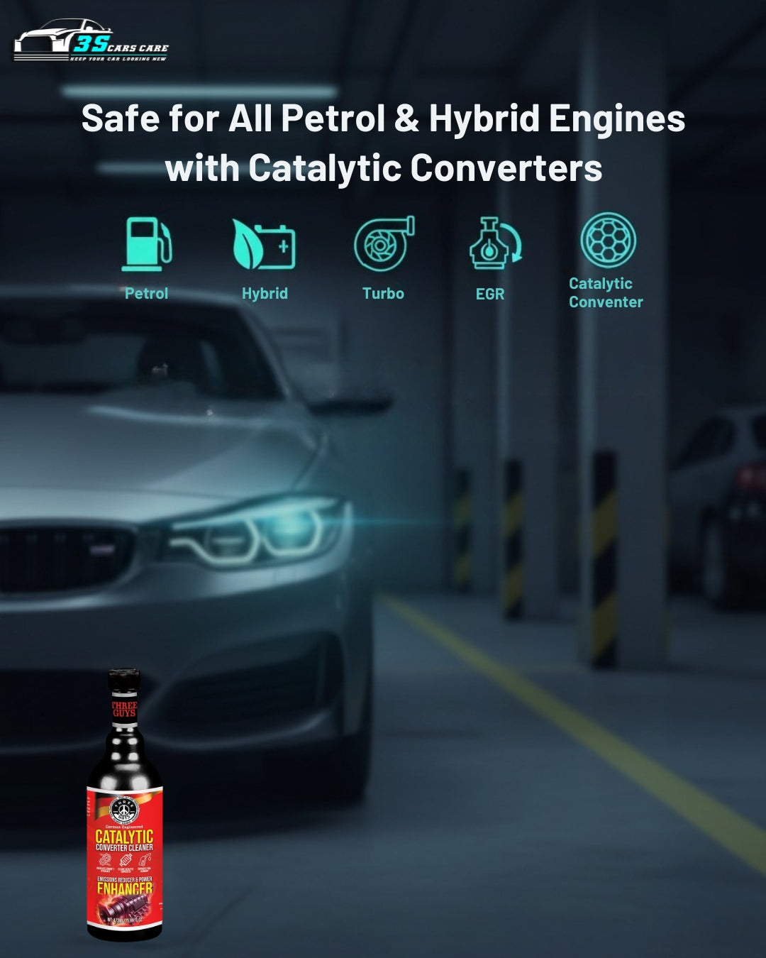 Catalytic Converter Cleaner – 473ml – THREE GUYS - German Engineered