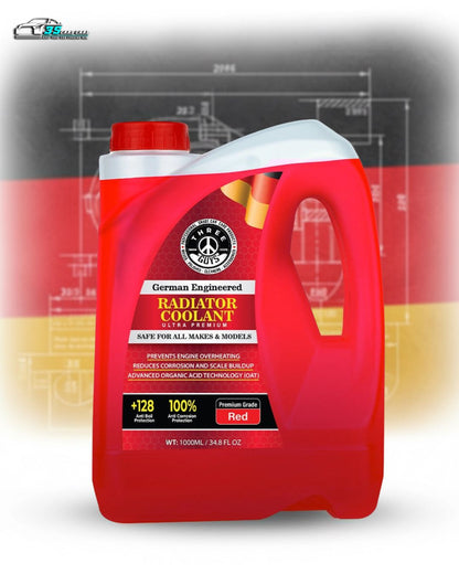 Radiator Coolant Red – Premium Grade | (OAT) Technology | THREE GUYS - German Engineered