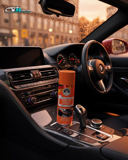 Dashboard Leather & Tyre Wax (450ml) – Barq Al Amber Fragrance | UV Protection & Dust Repellent | THREE GUYS German Engineered