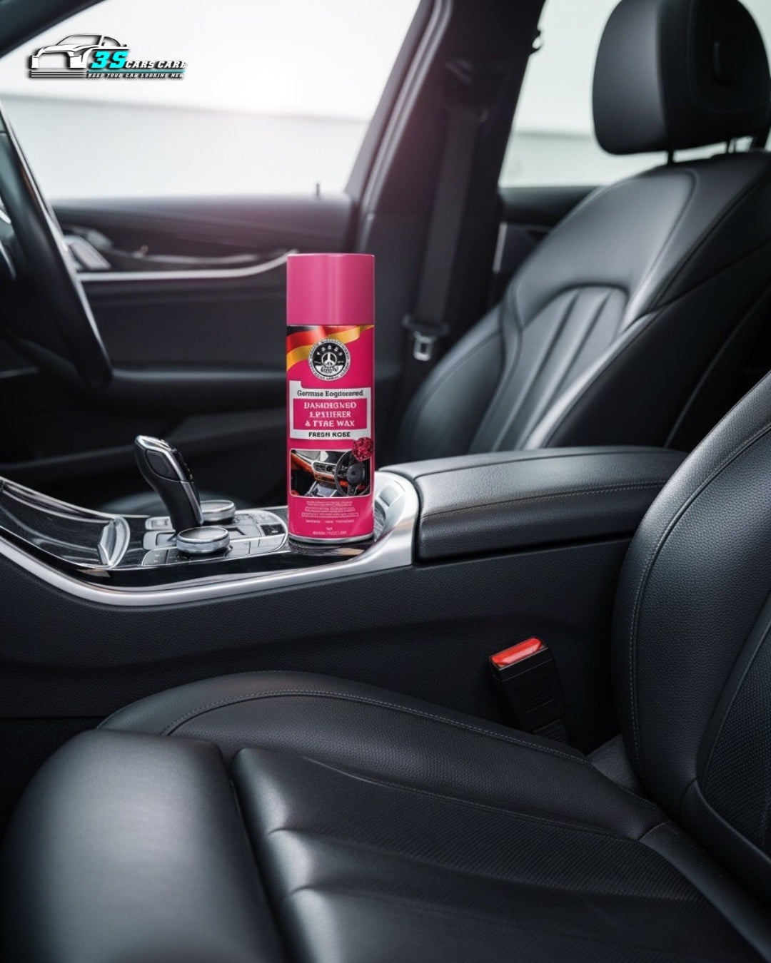 Dashboard Leather & Tyre Wax (450ml) – Fresh Rose Fragrance | UV Protection & Dust Repellent | THREE GUYS German Engineered