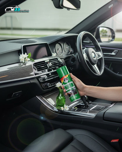 Dashboard Leather & Tyre Wax (450ml) – Sweet Jasmine Fragrance | UV Protection & Dust Repellent | THREE GUYS German Engineered