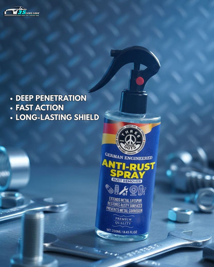 Anti-Rust Spray | Rust Remover & Corrosion Protector (Premium Quality) | THREE GUYS | German Engineered (250ml)
