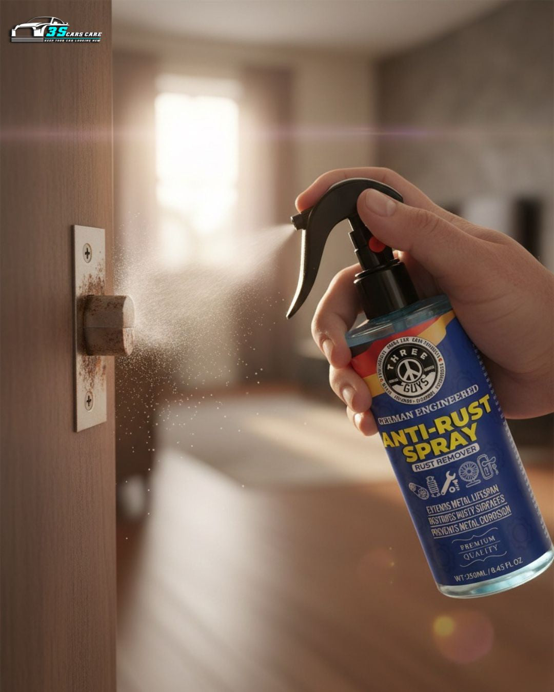 Anti-Rust Spray | Rust Remover & Corrosion Protector (Premium Quality) | THREE GUYS | German Engineered (250ml)