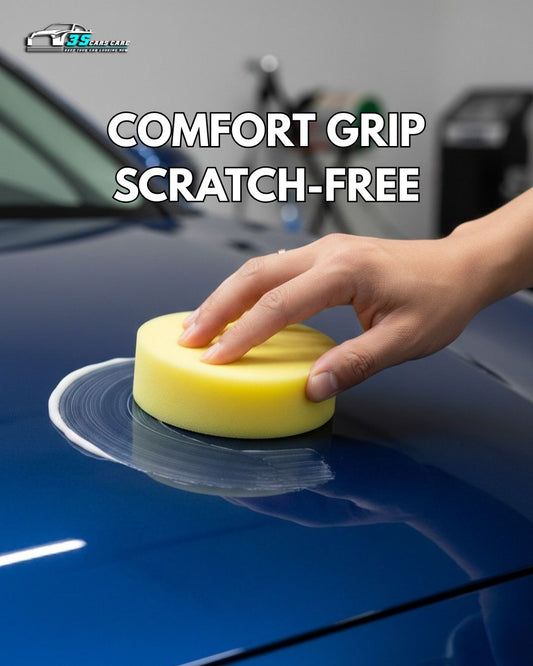 Premium Foam Car Wax Applicator Pad – Soft, Scratch-Free Polishing Sponge for Wax, Polish & Car Detailing THREE GUYS