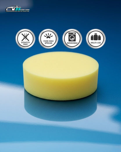 Premium Foam Car Wax Applicator Pad – Soft, Scratch-Free Polishing Sponge for Wax, Polish & Car Detailing THREE GUYS