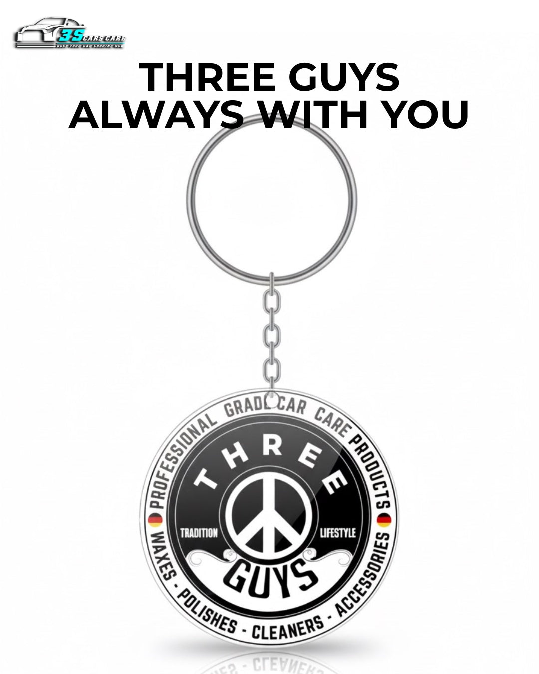 Premium Logo Key Chain | Car Keychain Accessory | THREE GUYS