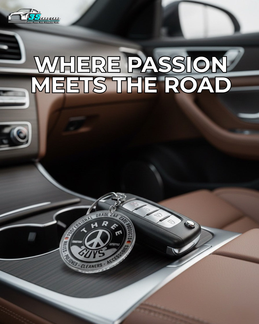 Premium Logo Key Chain | Car Keychain Accessory | THREE GUYS