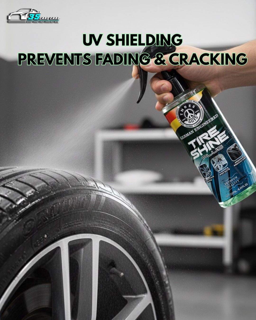 Tire Shine Plus – Streak-Free Shine – 250ml | THREE GUYS - German Engineered