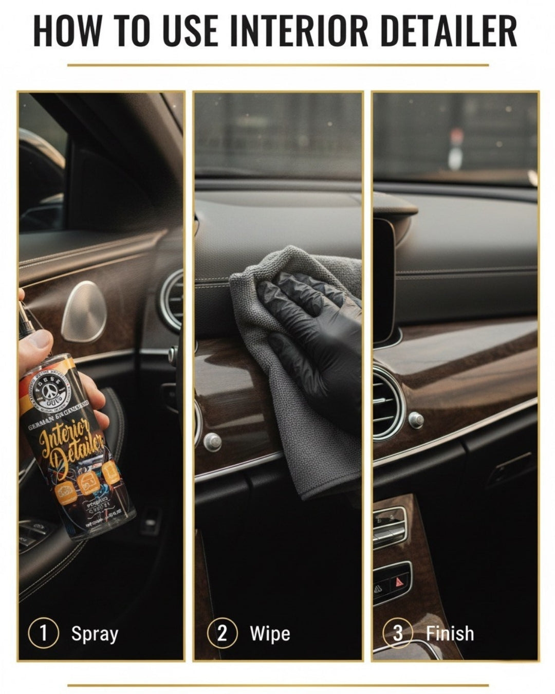 Interior Detailer – Clean. Refresh. Protect. – 250ml | THREE GUYS - German Engineered