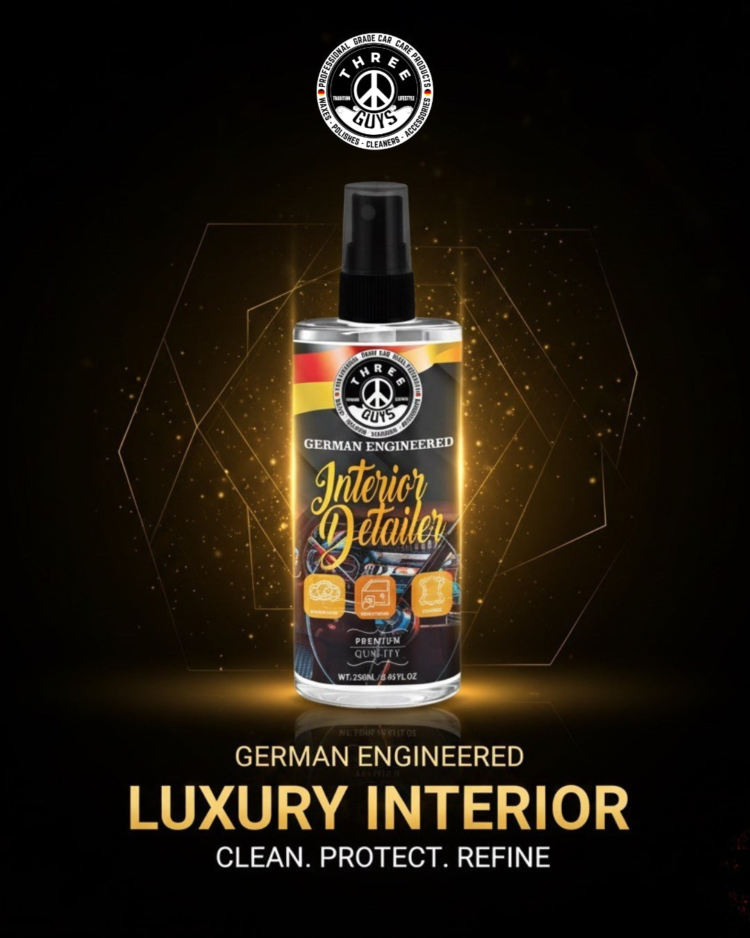 Interior Detailer – Clean. Refresh. Protect. – 250ml | THREE GUYS - German Engineered