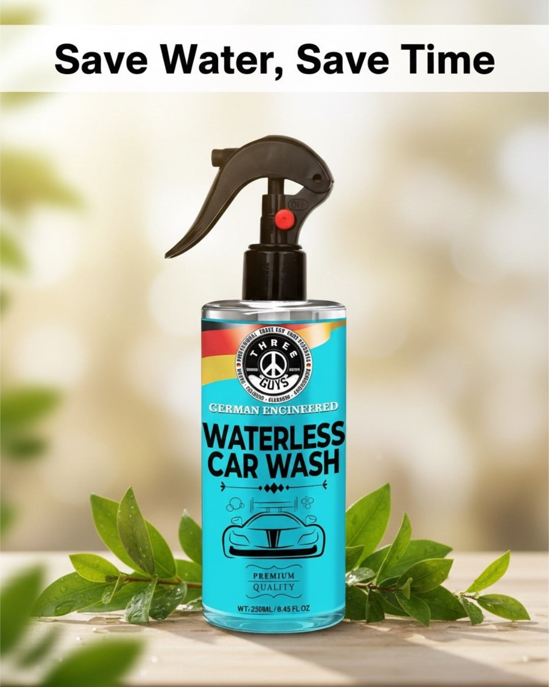 Waterless Car Wash – Shine, Clean & Protect - No Rinse – Eco-Friendly Car Cleaner & Polish | THREE GUYS - German Engineered