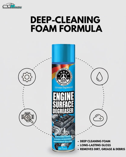 Engine Surface Degreaser 650ml – Heavy-Duty Foaming Cleaner | THREE GUYS | German Engineered