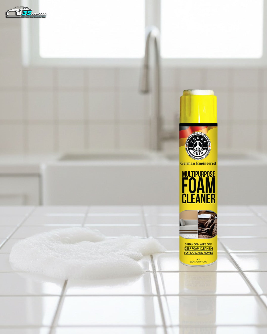 Multipurpose Foam Cleaner 650ml – Car and Home Deep-Clean Spray | THREE GUYS