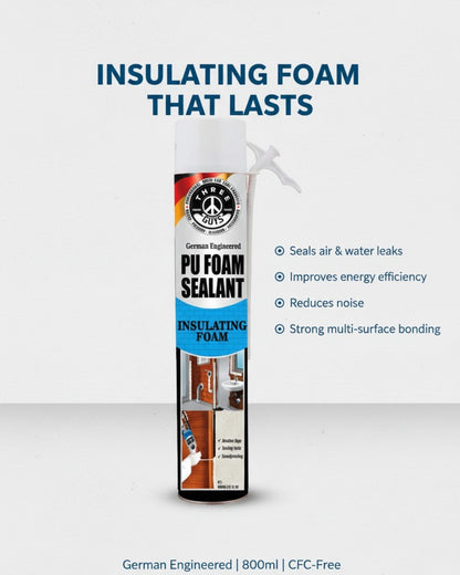 PU Foam Sealant 800ml – Insulate, Seal & Protect | THREE GUYS - German Engineered