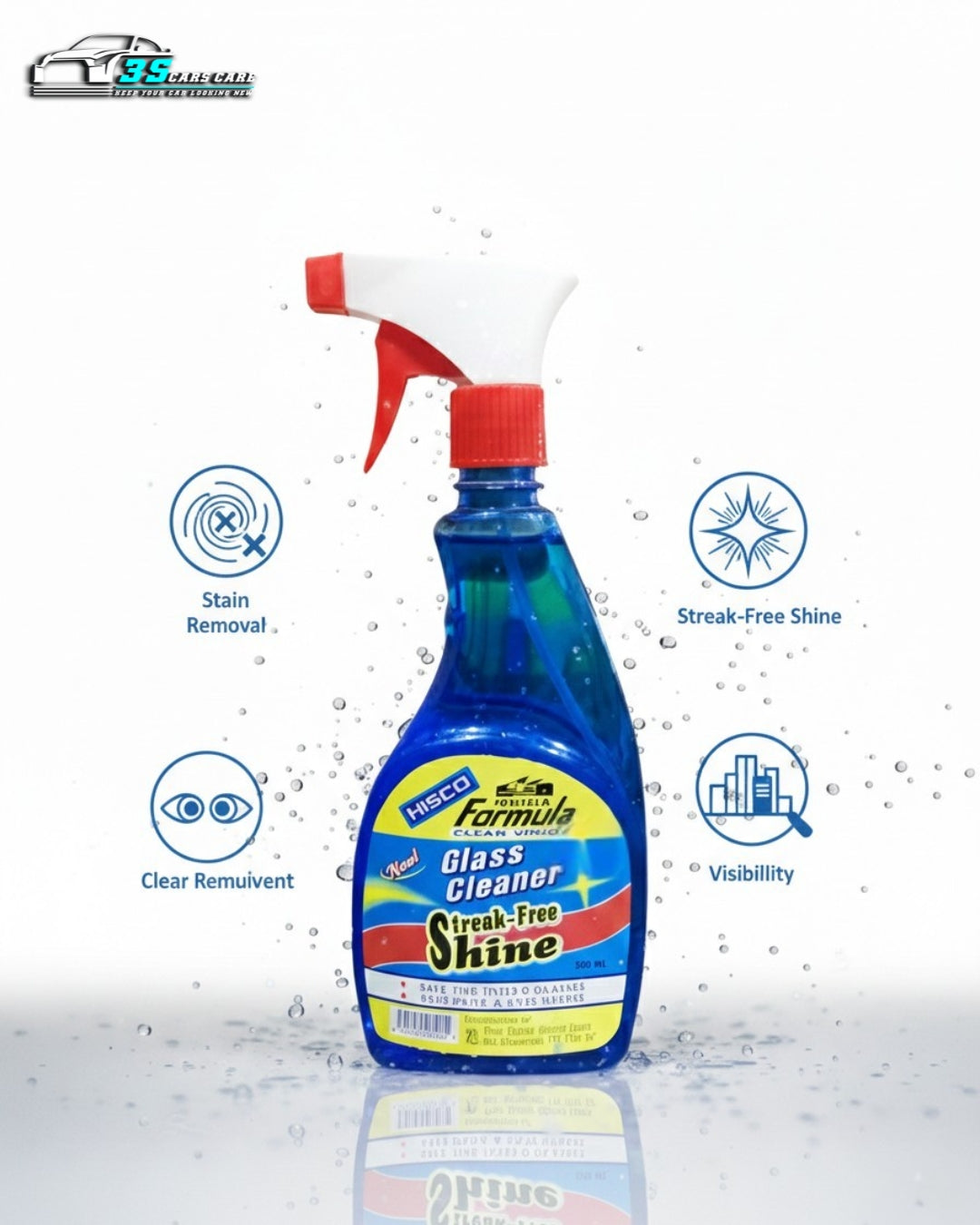 FORMULA Clear Vision Glass Cleaner – Streak-Free Shine – 500ML | HISCO