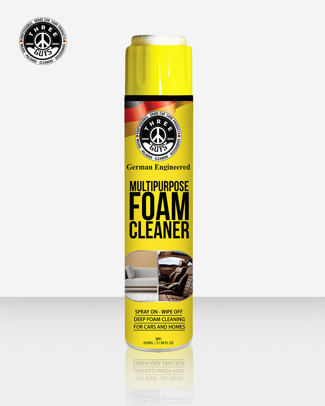 Multipurpose Foam Cleaner 650ml – Car and Home Deep-Clean Spray | THREE GUYS