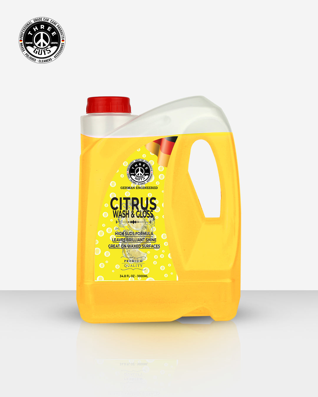 Citrus Wash & Gloss Car Shampoo – High Foam Snow Foam Shampoo for Car Wash & Shine | THREE GUYS – German Engineered