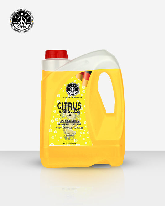 Citrus Wash & Gloss Car Shampoo – High Foam Snow Foam Shampoo for Car Wash & Shine | THREE GUYS – German Engineered