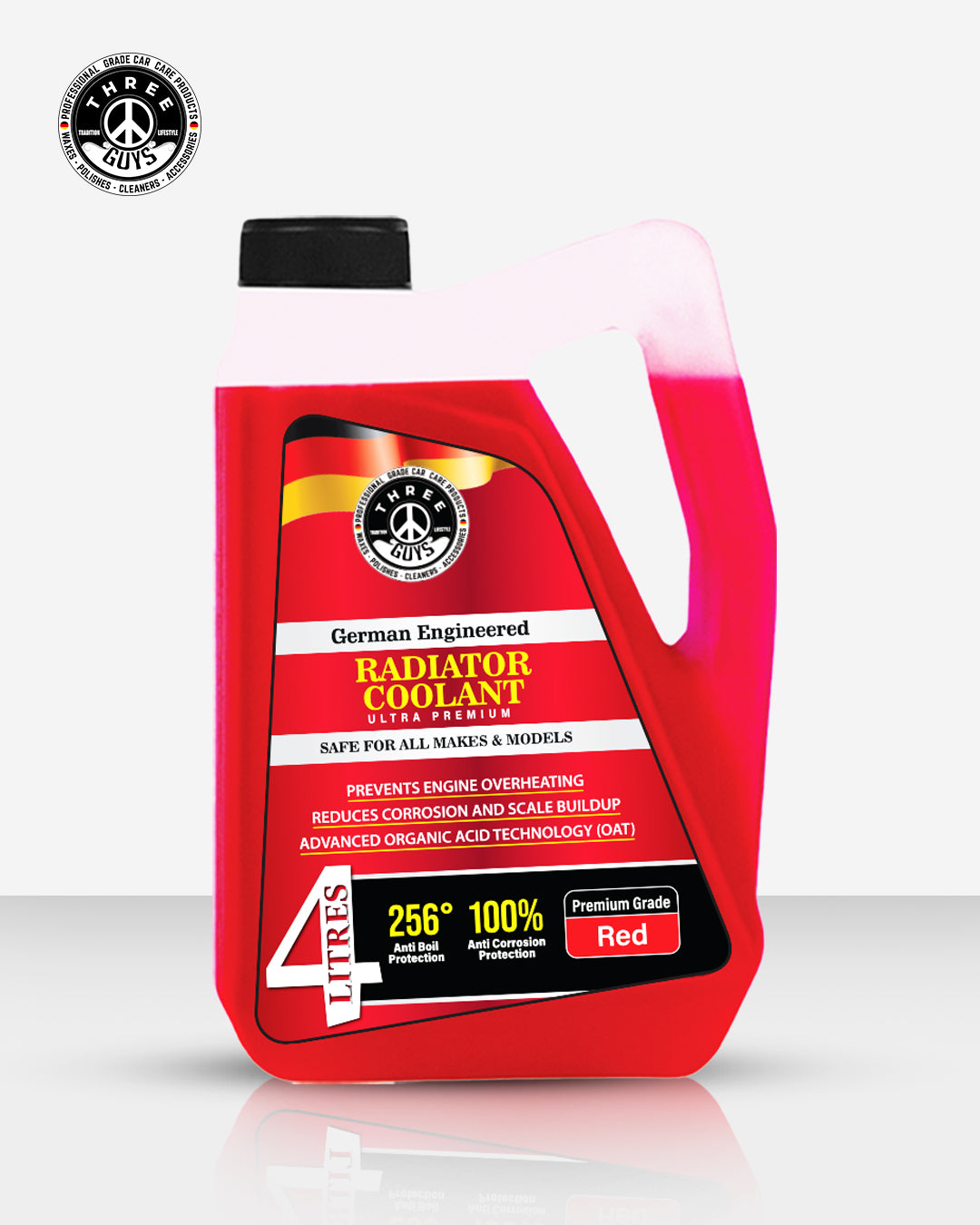 Radiator Coolant Red – Premium Grade | (OAT) Technology | THREE GUYS - German Engineered