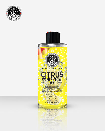 Citrus Wash & Gloss Car Shampoo – High Foam Snow Foam Shampoo for Car Wash & Shine | THREE GUYS – German Engineered