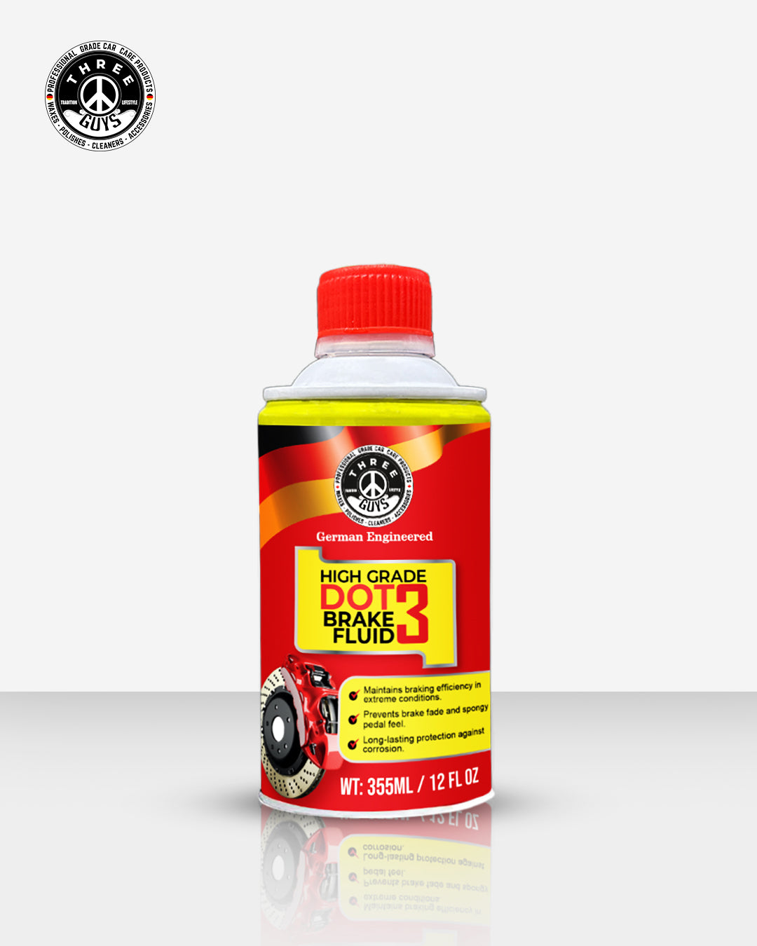 High Grade Brake Fluid DOT 3 | Heavy-Duty, Non-Petroleum Based – THREE GUYS - German Engineered