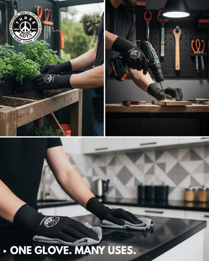 High-Elasticity Multi-Purpose Gloves – Perfect for Mechanical Work, Car Detailing, Bike Riding, and More | THREE GUYS