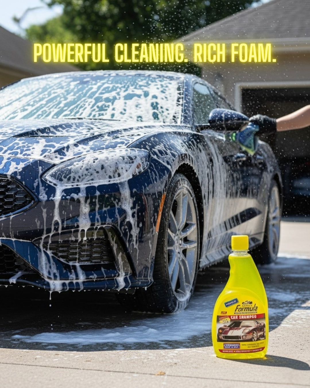 FORMULA Car Shampoo Carnauba Wash & Wax 500ml – High Foam | pH Balanced | Deep Gloss & Protection