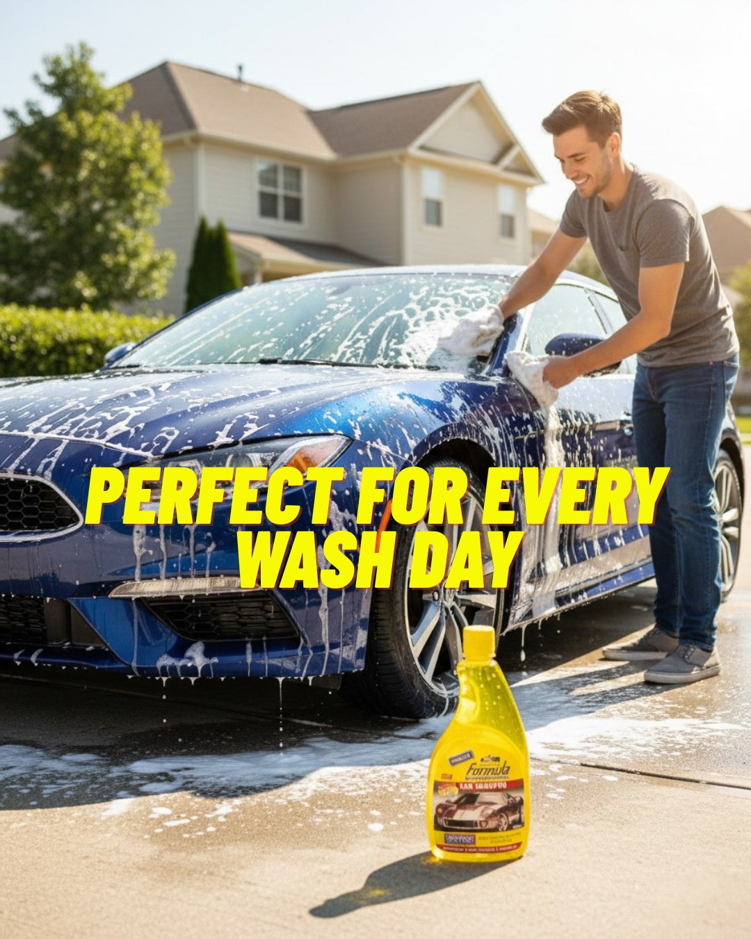 FORMULA Car Shampoo Carnauba Wash & Wax 500ml – High Foam | pH Balanced | Deep Gloss & Protection