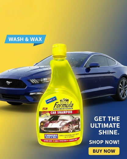 FORMULA Car Shampoo Carnauba Wash & Wax 500ml – High Foam | pH Balanced | Deep Gloss & Protection