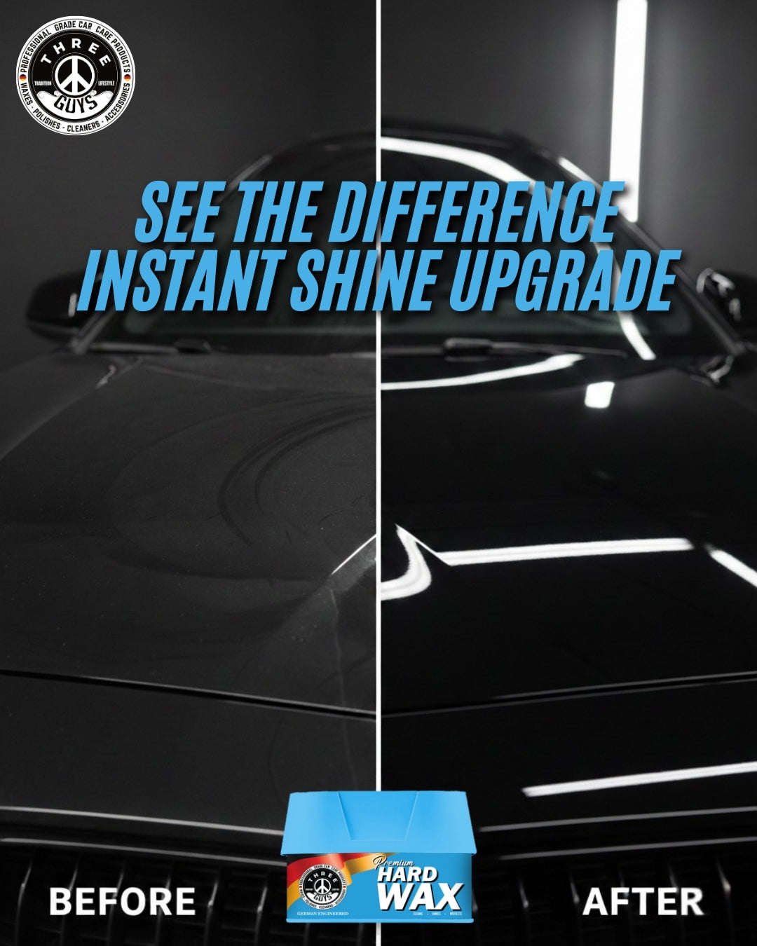 Premium Hard Wax – Carnauba Formula for Deep Gloss & UV Protection | THREE GUYS | German Engineered