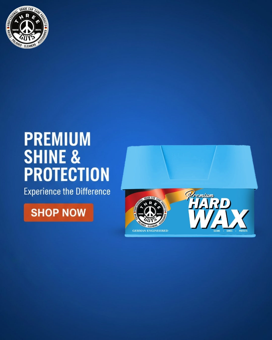 Premium Hard Wax – Carnauba Formula for Deep Gloss & UV Protection | THREE GUYS | German Engineered