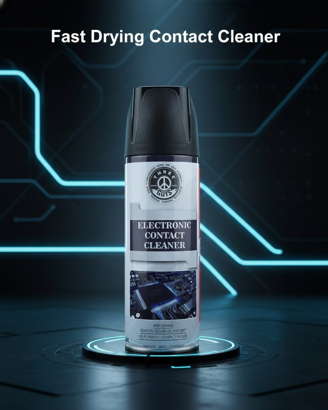 Electronic Contact Cleaner Spray 450ml - Fast Drying, Residue-Free Formula | German Engineered by THREE GUYS