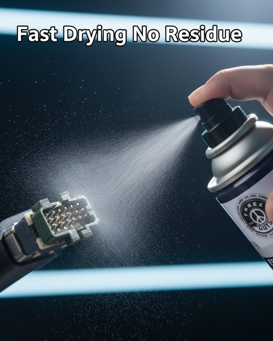 Electronic Contact Cleaner Spray 450ml - Fast Drying, Residue-Free Formula | German Engineered by THREE GUYS