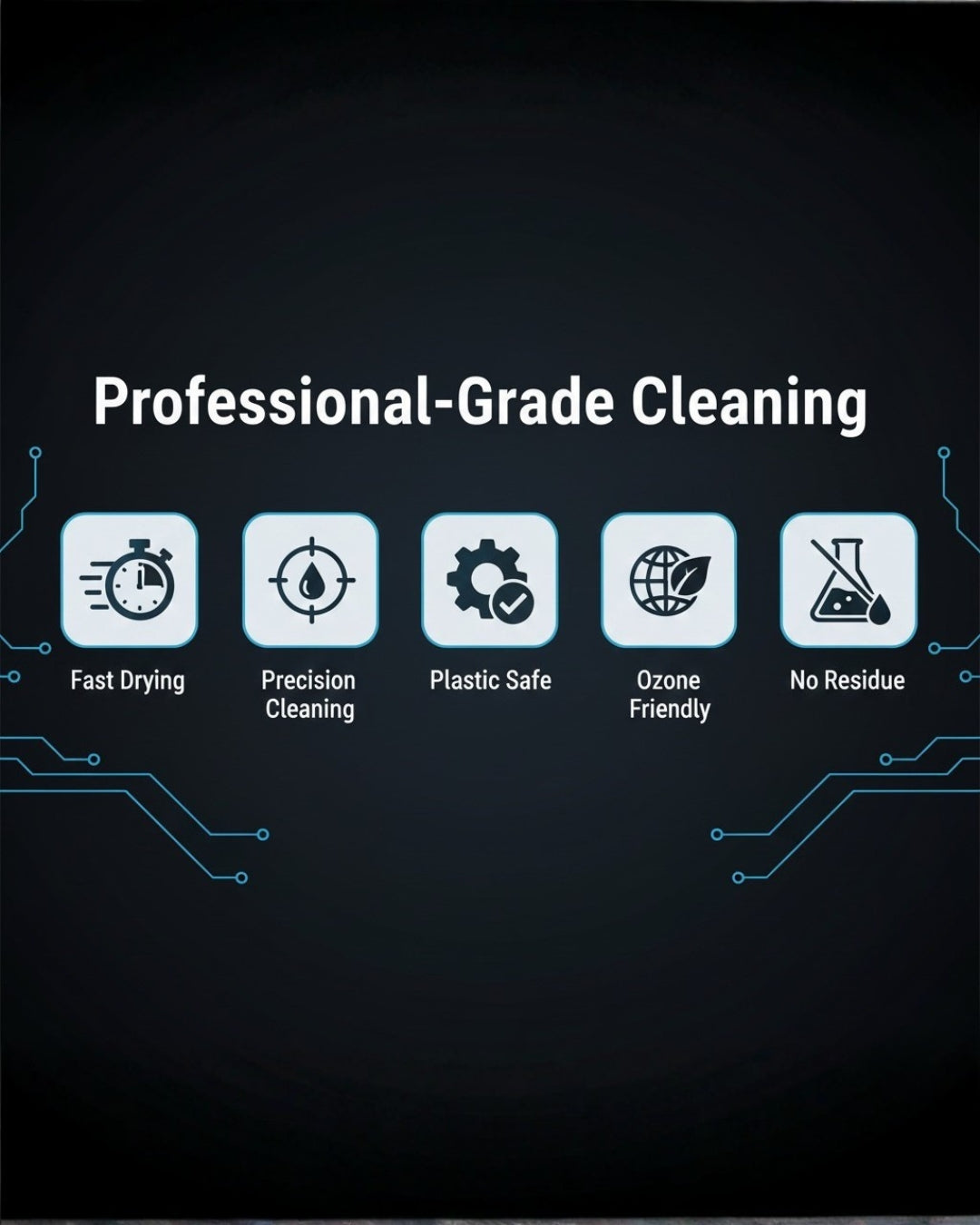 Electronic Contact Cleaner Spray 450ml - Fast Drying, Residue-Free Formula | German Engineered by THREE GUYS