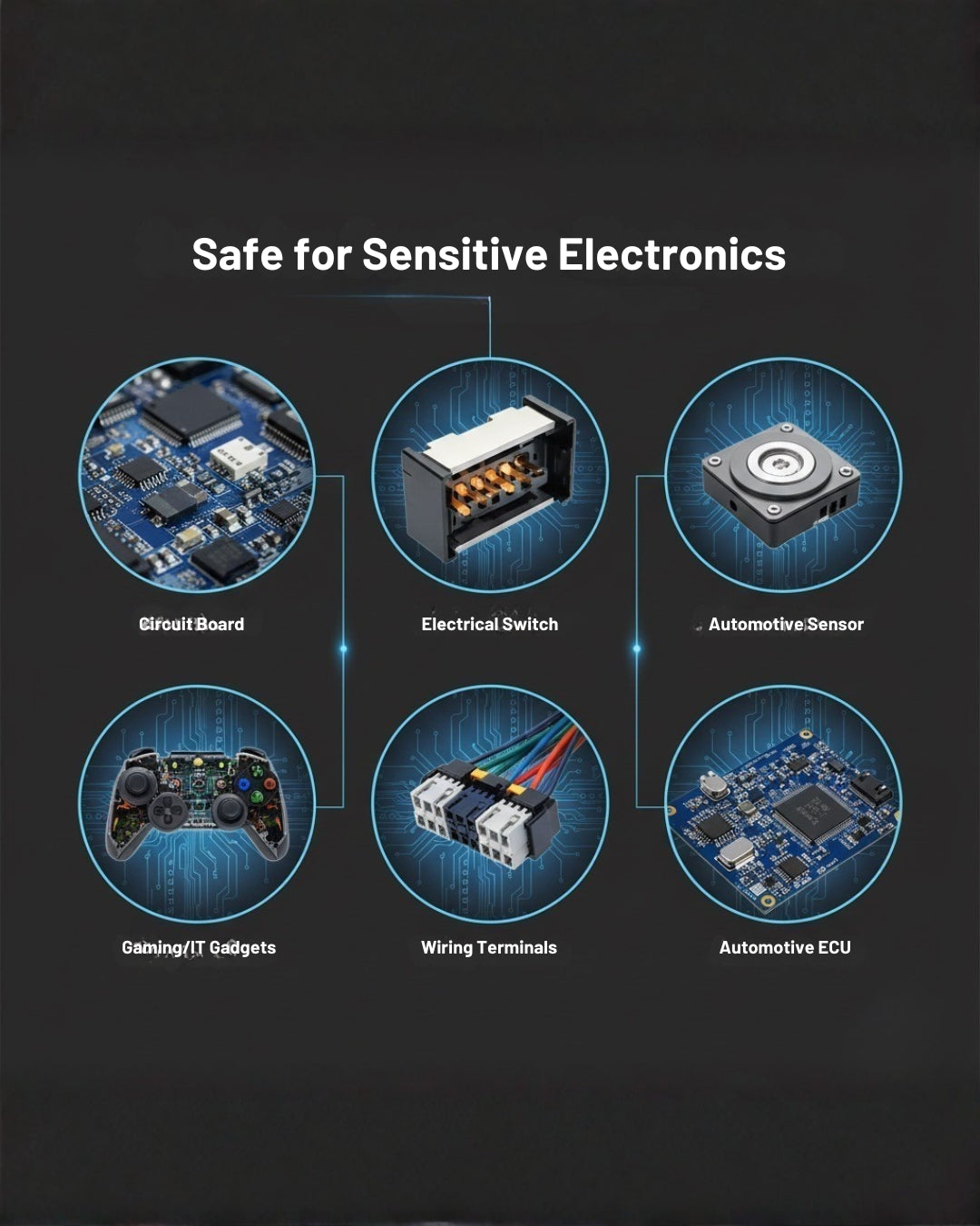 Electronic Contact Cleaner Spray 450ml - Fast Drying, Residue-Free Formula | German Engineered by THREE GUYS