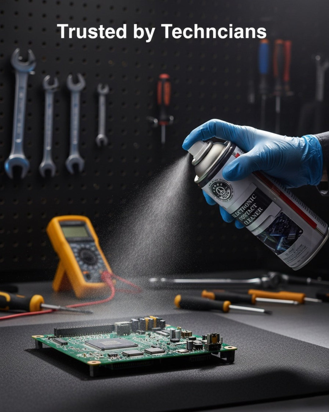 Electronic Contact Cleaner Spray 450ml - Fast Drying, Residue-Free Formula | German Engineered by THREE GUYS