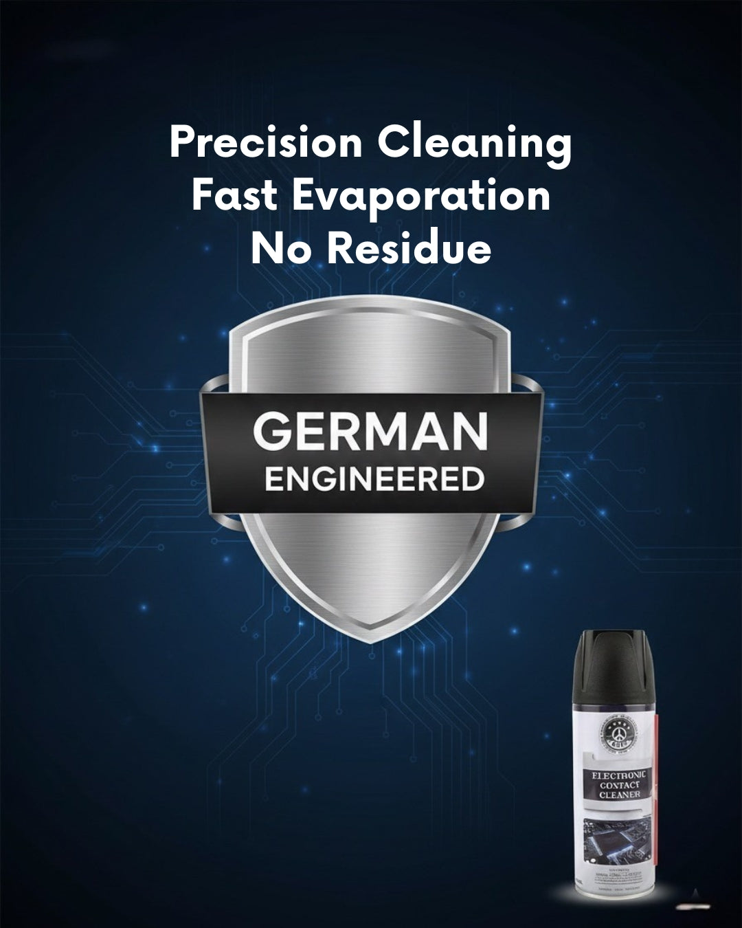 Electronic Contact Cleaner Spray 450ml - Fast Drying, Residue-Free Formula | German Engineered by THREE GUYS