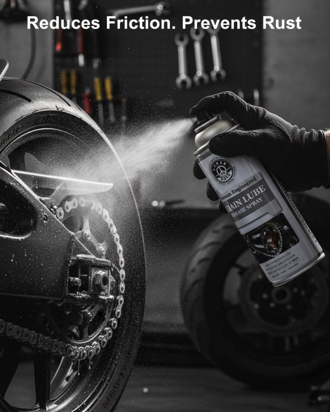 Chain Lube Grease Spray 450ml – High-Performance Lubricant for Chains, Hinges, Gears & Tools | Anti-Rust | THREE GUYS – German Engineered
