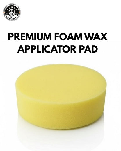 Premium Foam Car Wax Applicator Pad – Soft, Scratch-Free Polishing Sponge for Wax, Polish & Car Detailing THREE GUYS