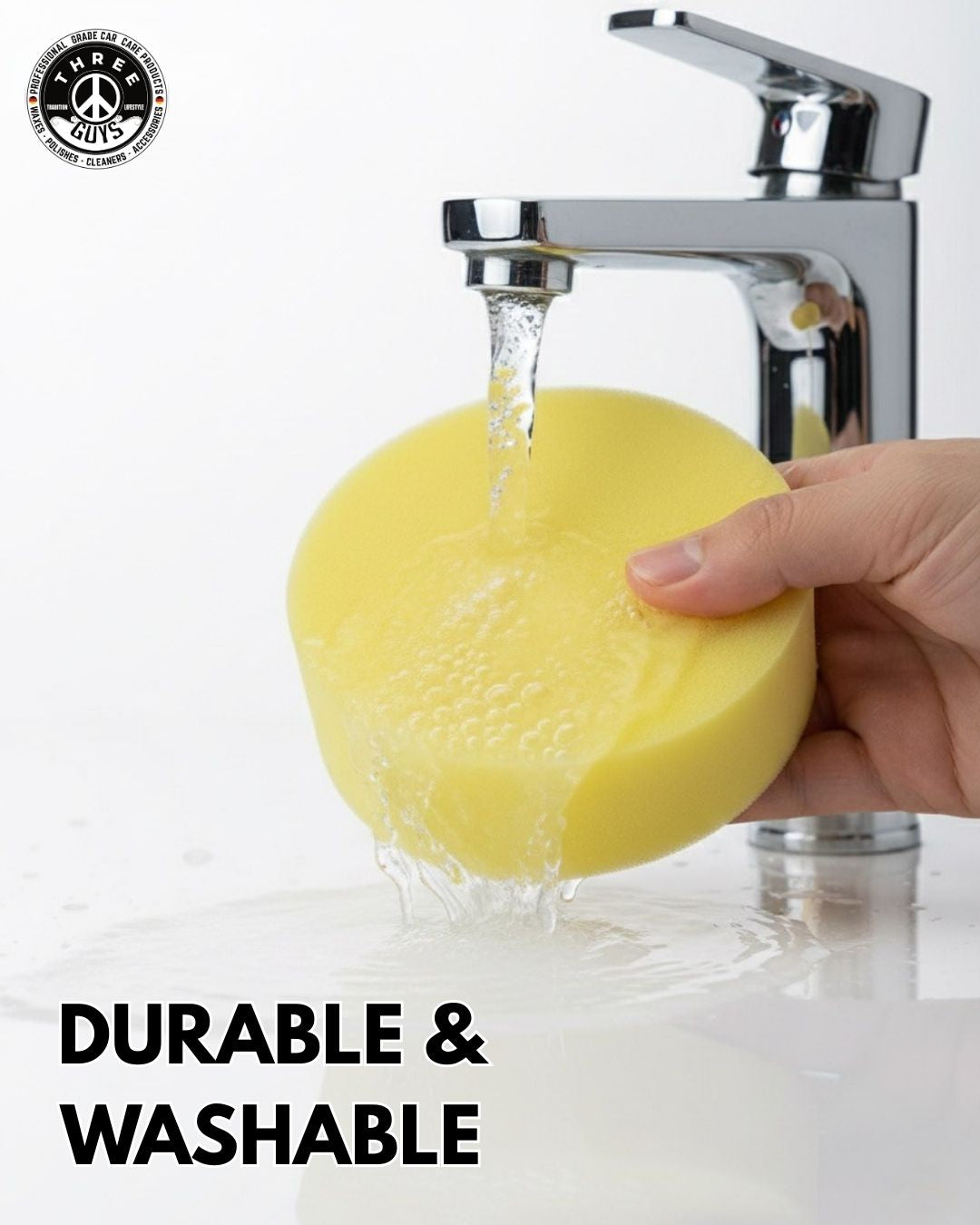 Premium Foam Car Wax Applicator Pad – Soft, Scratch-Free Polishing Sponge for Wax, Polish & Car Detailing THREE GUYS