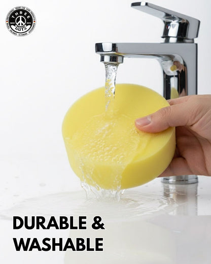 Premium Foam Car Wax Applicator Pad – Soft, Scratch-Free Polishing Sponge for Wax, Polish & Car Detailing THREE GUYS
