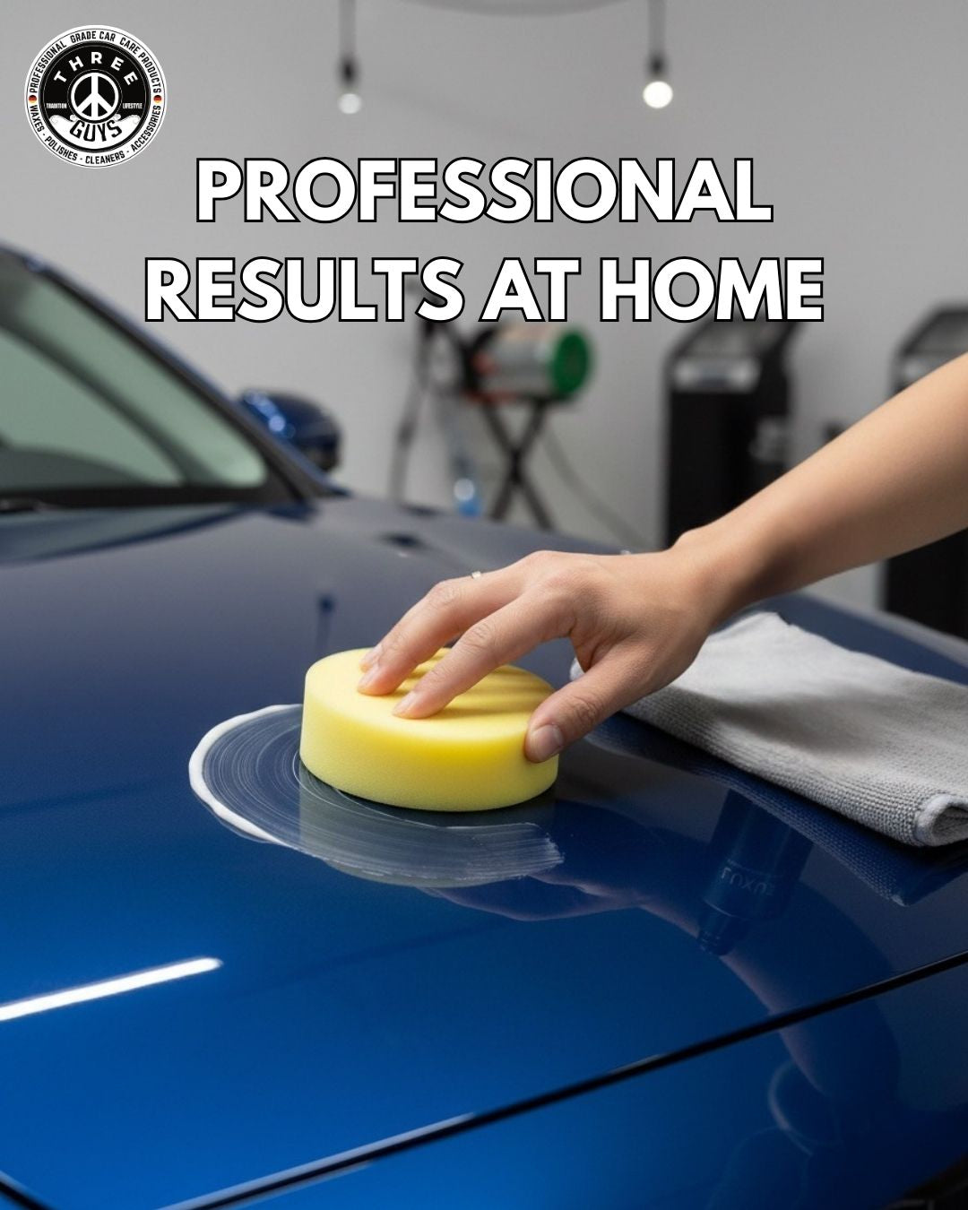 Premium Foam Car Wax Applicator Pad – Soft, Scratch-Free Polishing Sponge for Wax, Polish & Car Detailing THREE GUYS