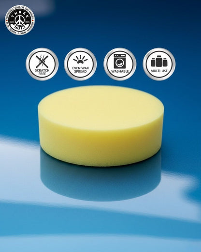 Premium Foam Car Wax Applicator Pad – Soft, Scratch-Free Polishing Sponge for Wax, Polish & Car Detailing THREE GUYS
