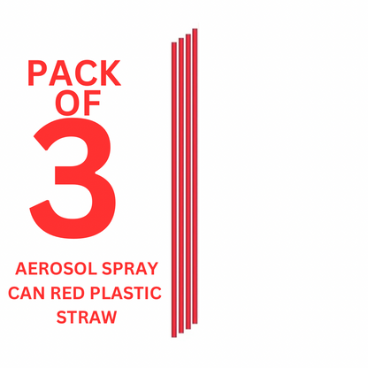 Spray Can Red Plastic Straws - Tip Extension Tubes for Automotive Lubricant, Cleaner, Penetrating Oil