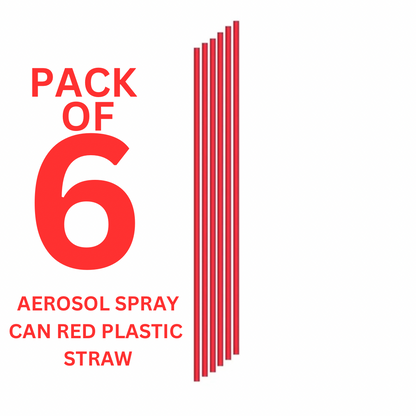 Spray Can Red Plastic Straws - Tip Extension Tubes for Automotive Lubricant, Cleaner, Penetrating Oil